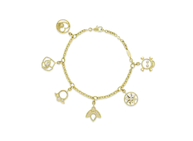 Dior Rose Des Vents Bracelet Diamonds and Mother-of-Pearl "Yellow Gold"