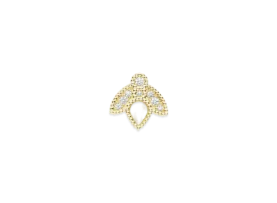 Dior Rose des Vents Earring Diamonds and Mother-of-Pearl "Yellow Gold"