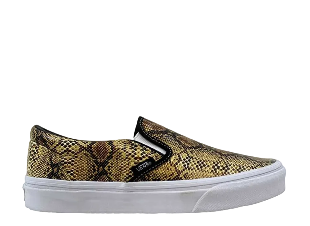 Vans Classic Slip-On Leather Snake "Gold"