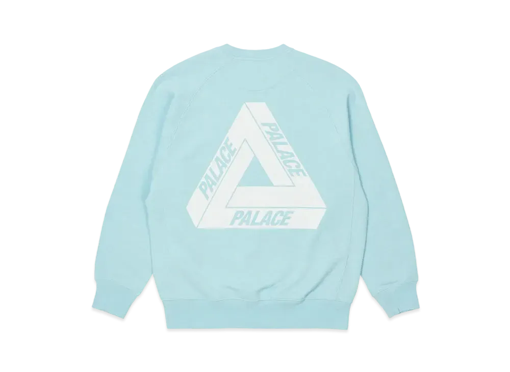 PALACE Tri-Ferg Slub Crew "Light Blue"