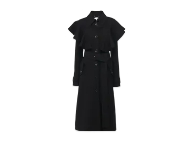 Chloe Ruffled Trench Coat "Black"