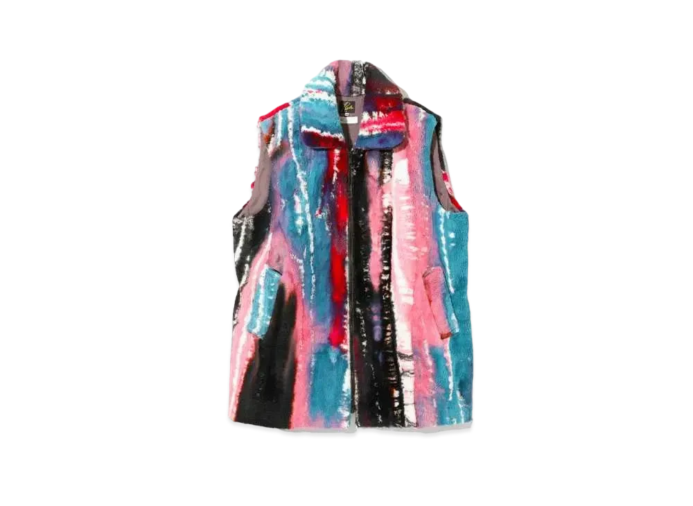 Needles Bomber Vest - Fur Fleece "Blue"