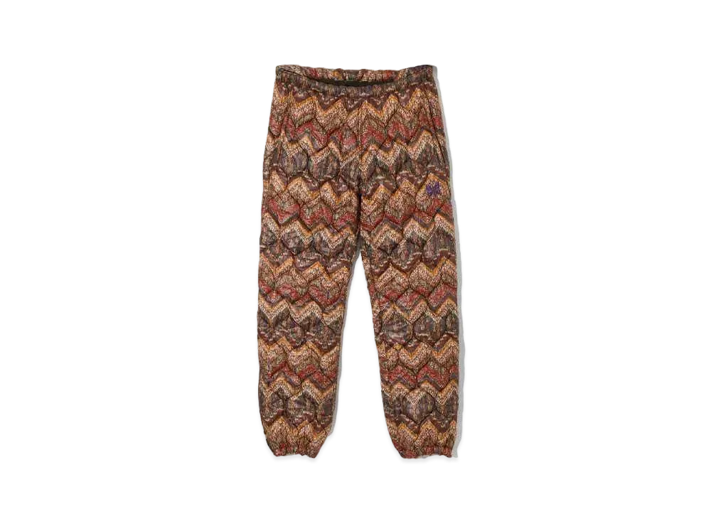 Needles Zipped Pant - Quilted Poly Cloth "Brown"
