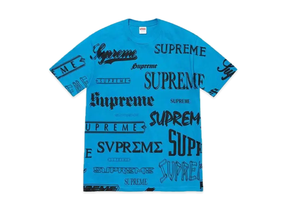 Supreme Multi Logo Tee "Bright Blue"