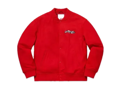 Supreme Delta Logo Varsity Jacket "Red"