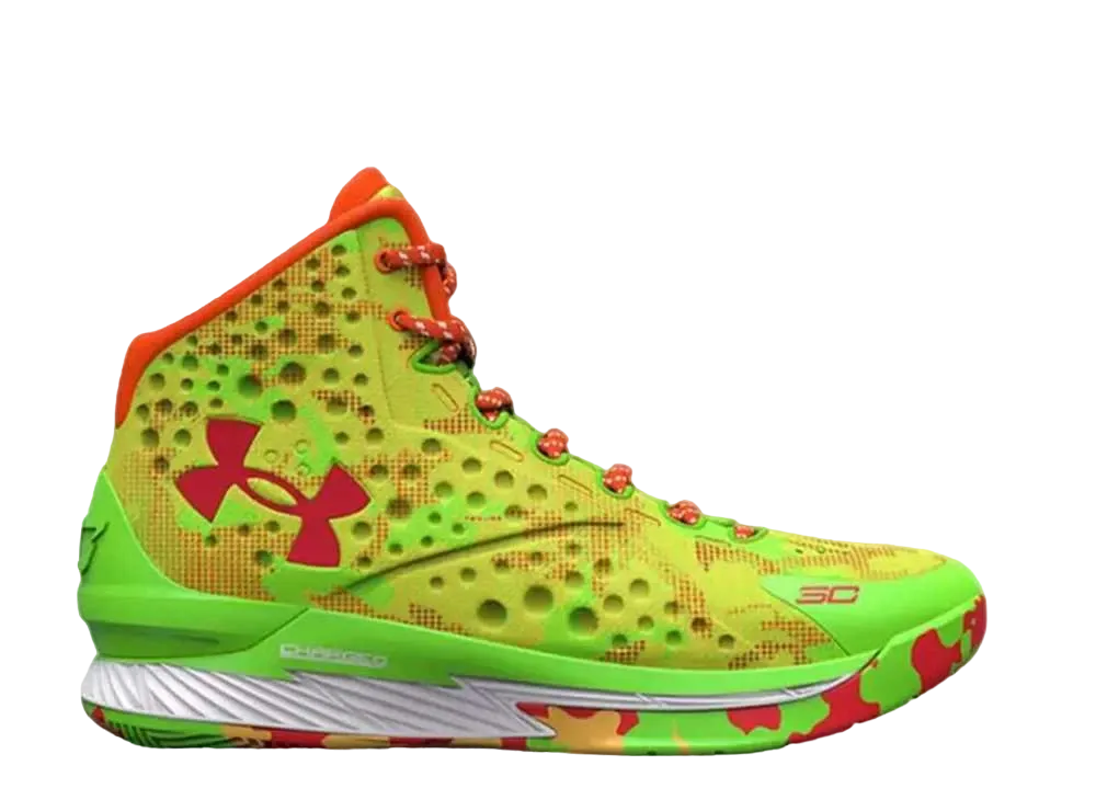 アンダーアーマー カリー1 SPK "ハイパー グリーン/チーム オレンジ/レッド"