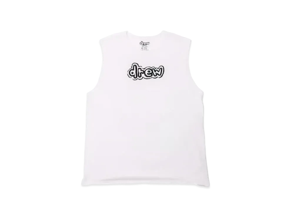 ドリューハウス ドリュー スリーブレス Tシャツ "ホワイト"