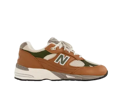 Aime Leon Dore × New Balance Women's 991 "Tan/Cream/Green"