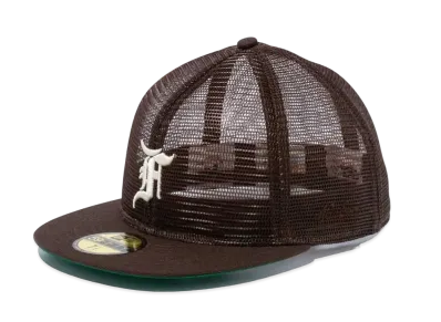 NEW ERA x FEAR OF GOD ESSENTIALS 59Fifty Tracker F Logo Walnut Green Under Visor "Walnut"