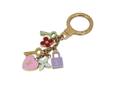 Louis Vuitton Porte Cles Pretty Charm "Gold/Multicolor"
