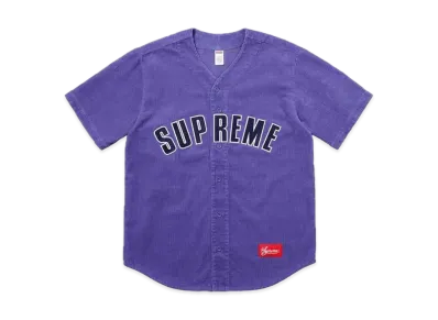 Supreme Corduroy Baseball Jersey "Dusty Purple"