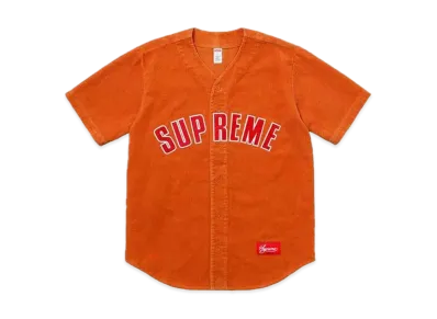 Supreme Corduroy Baseball Jersey "Orange"