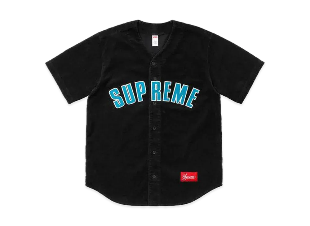 Supreme Corduroy Baseball Jersey "Black"