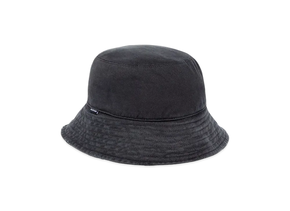 Balenciaga Bucket Hat Cotton Drill "Black"