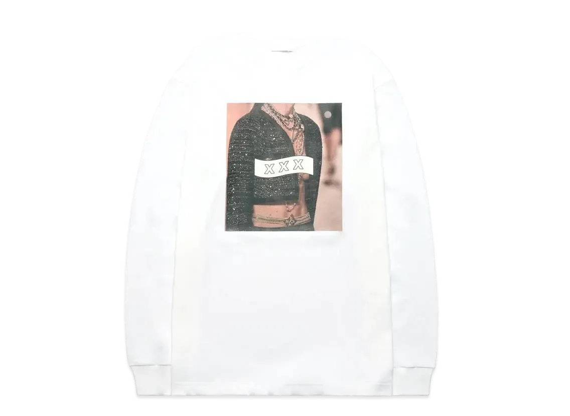 GOD SELECTION XXX LONG SLEEVE T-SHIRT GX-A21-LT-02 "White"