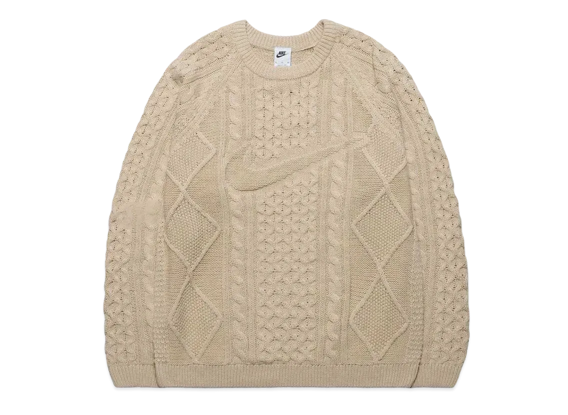 NIKE M NL Cable Knit Sweater LS "Beige"