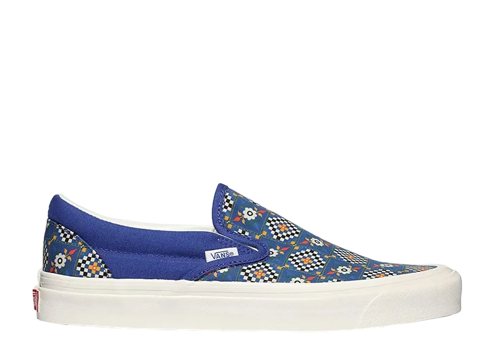 バンズ クラシック スリッポン 98 DX アナヒム ファクトリー "タイル チェッカーボード/ブルー"