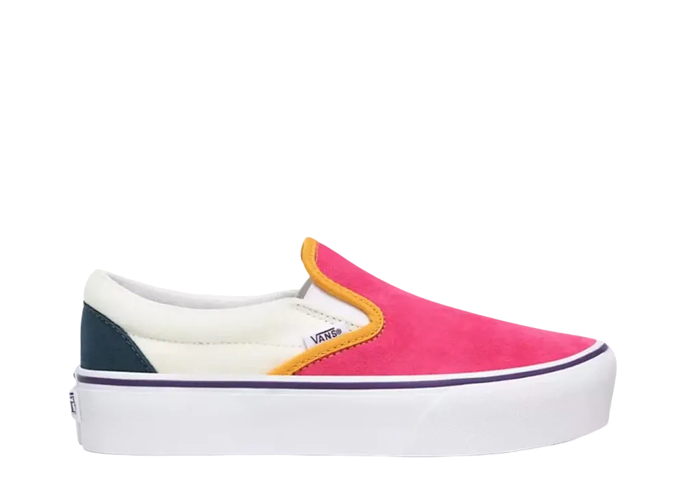 Vans Women's Mini Cord Classic Slip-On Platform "Multi Pink"