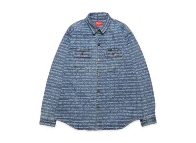 Supreme Multi Type Jacquard Denim Shirt "Blue"