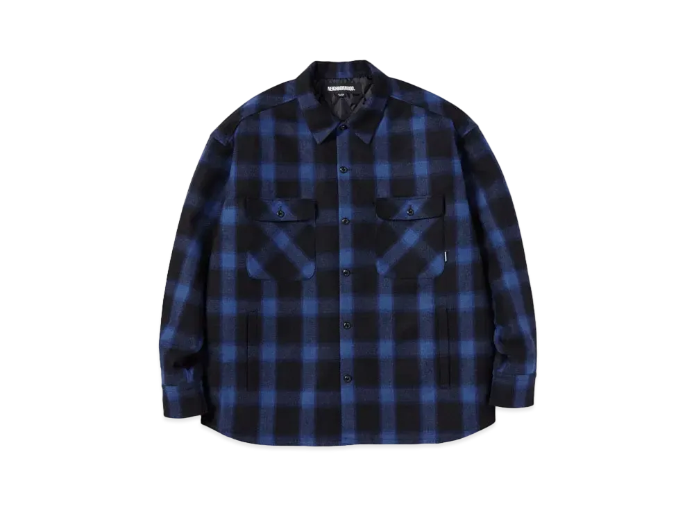 NEIGHBORHOOD Buffalo Check SH LS . WN "Blue"