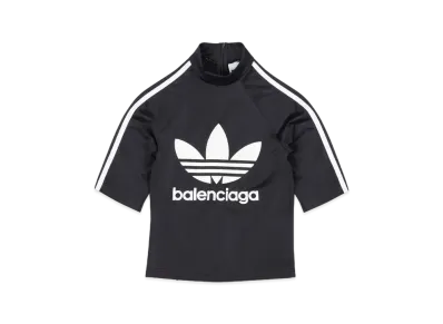 adidas BALENCIAGA Short Sleeve Athletic Top "Black"