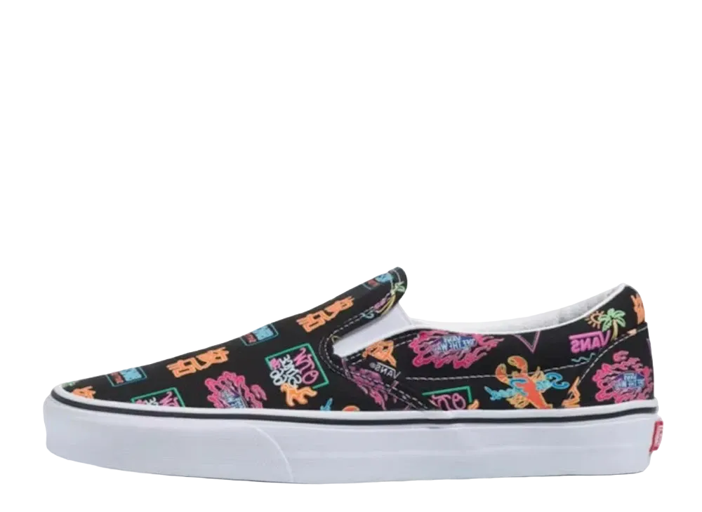 Vans Classic Slip-On Night Market "Black/Neon"