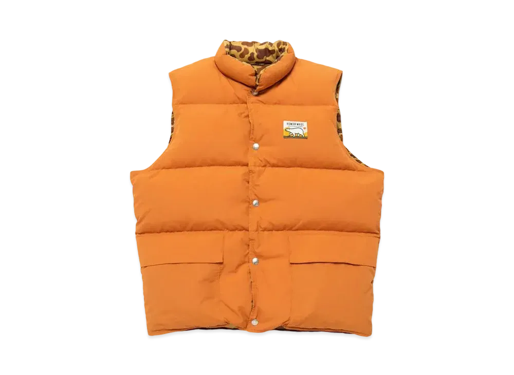 HUMAN MADE REVERSIBLE DOWN VEST "Orange"