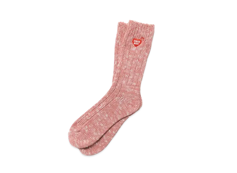 HUMAN MADE LOW GAUGE RIB SOCKS "Pink"