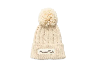 HUMAN MADE CABLE POP BEANIE "White"