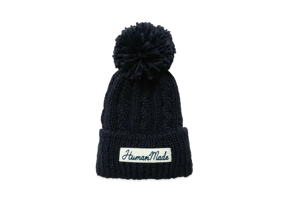 HUMAN MADE CABLE POP BEANIE "Navy"