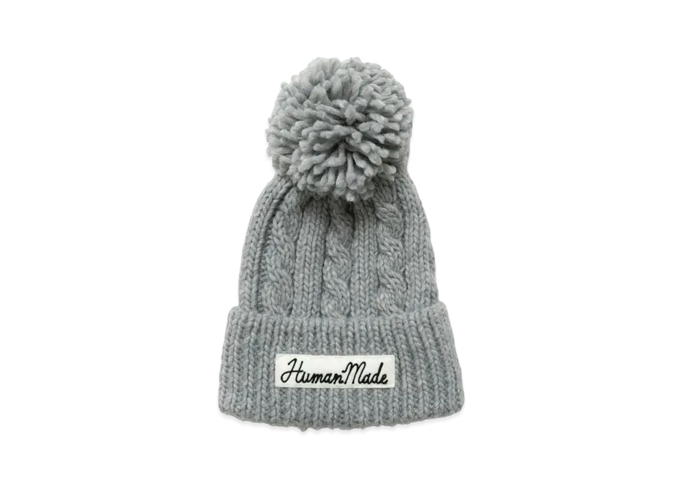 HUMAN MADE CABLE POP BEANIE "Grey"