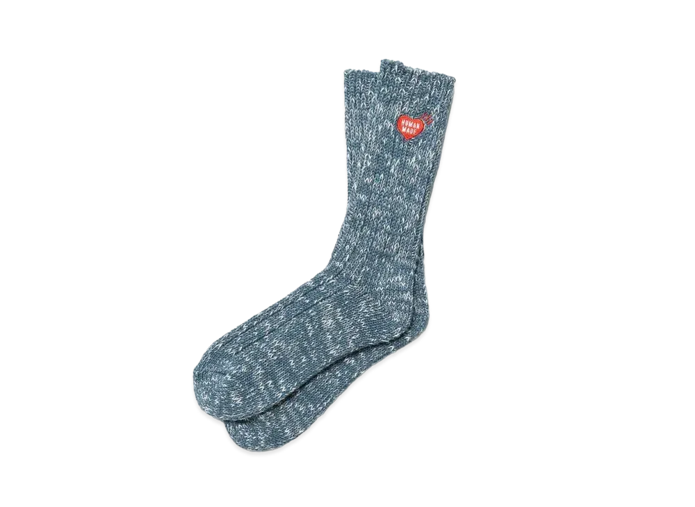 HUMAN MADE LOW GAUGE RIB SOCKS "Blue"