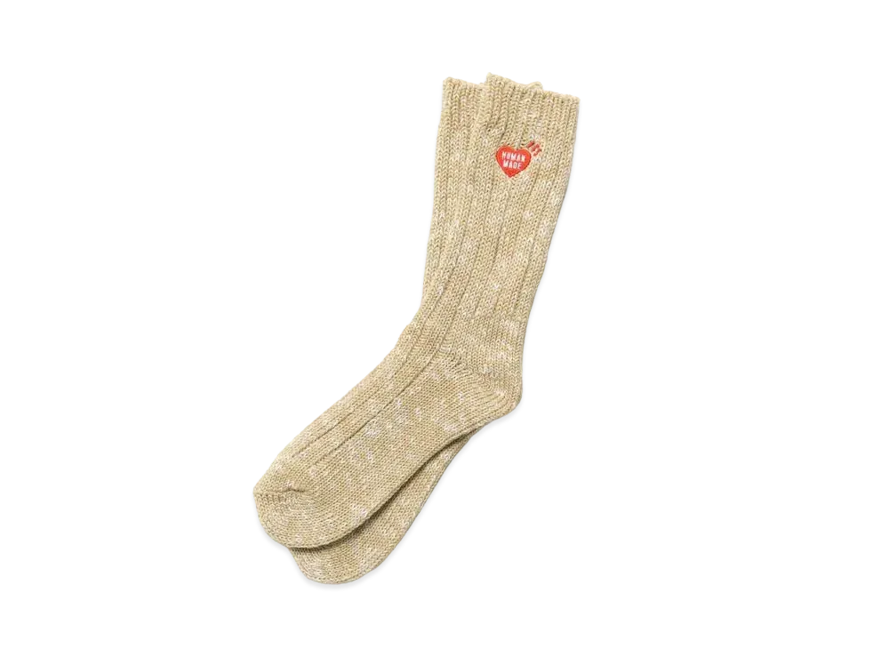 HUMAN MADE LOW GAUGE RIB SOCKS "Beige"