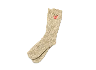 HUMAN MADE LOW GAUGE RIB SOCKS "Beige"