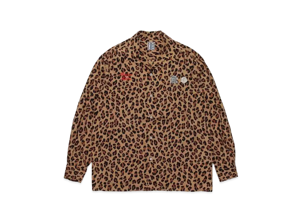 Black Eye Patch WACKO MARIA 50'S Shirt "Brown"