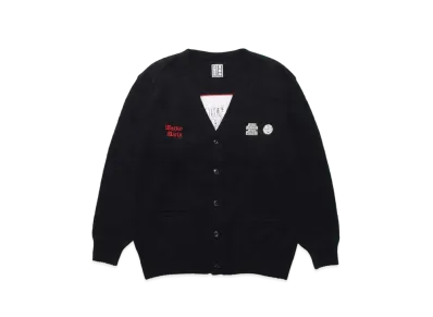 Black Eye Patch WACKO MARIA Mohair Knit Cardigan "Black"