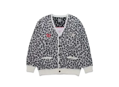 Black Eye Patch WACKO MARIA Mohair Knit Cardigan "White"