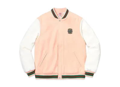 Supreme / LACOSTE Wool Varsity Jacket "Peach"