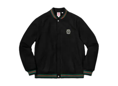 Supreme / LACOSTE Wool Varsity Jacket "Black"