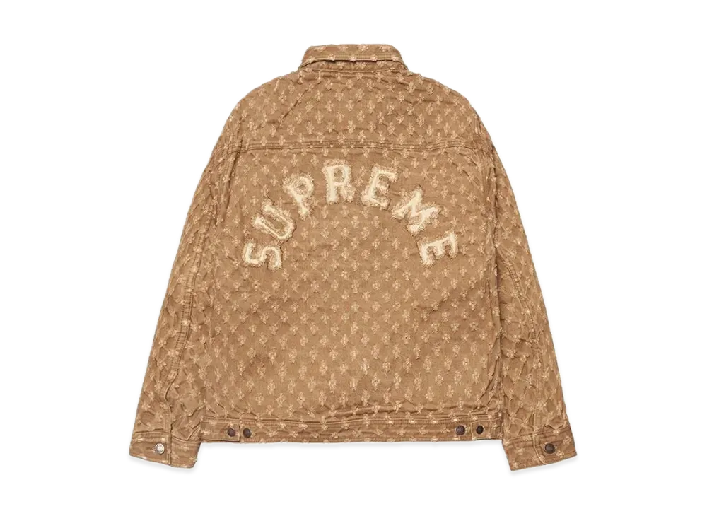 Supreme Hole Punch Denim Trucker Jacket "Brown"
