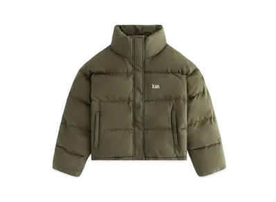 Kith Women Wynne Denim Cropped Puffer "Moss"