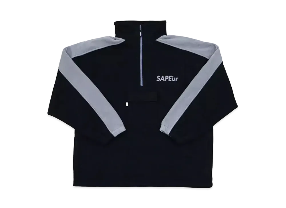 SAPEur PULLOVERFLEECE JACKET "Black"