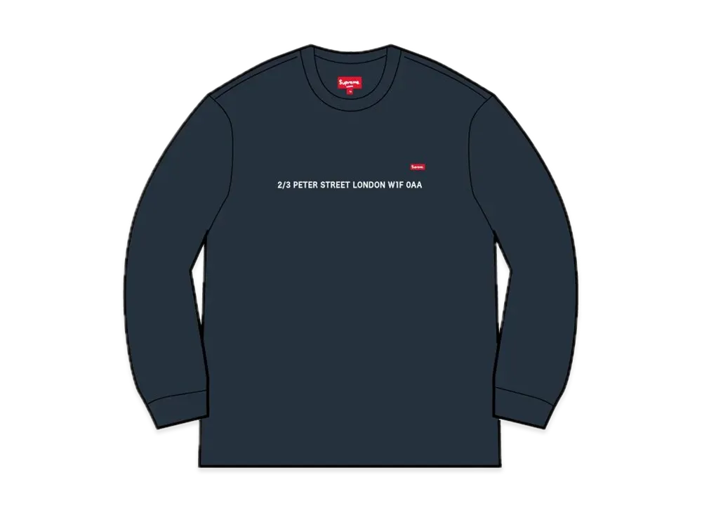 Supreme Shop Small Box Crewneck (London) "Navy"