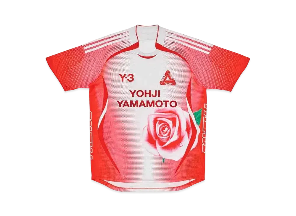 Y-3 PALACE Football T-Shirt "White / Red"