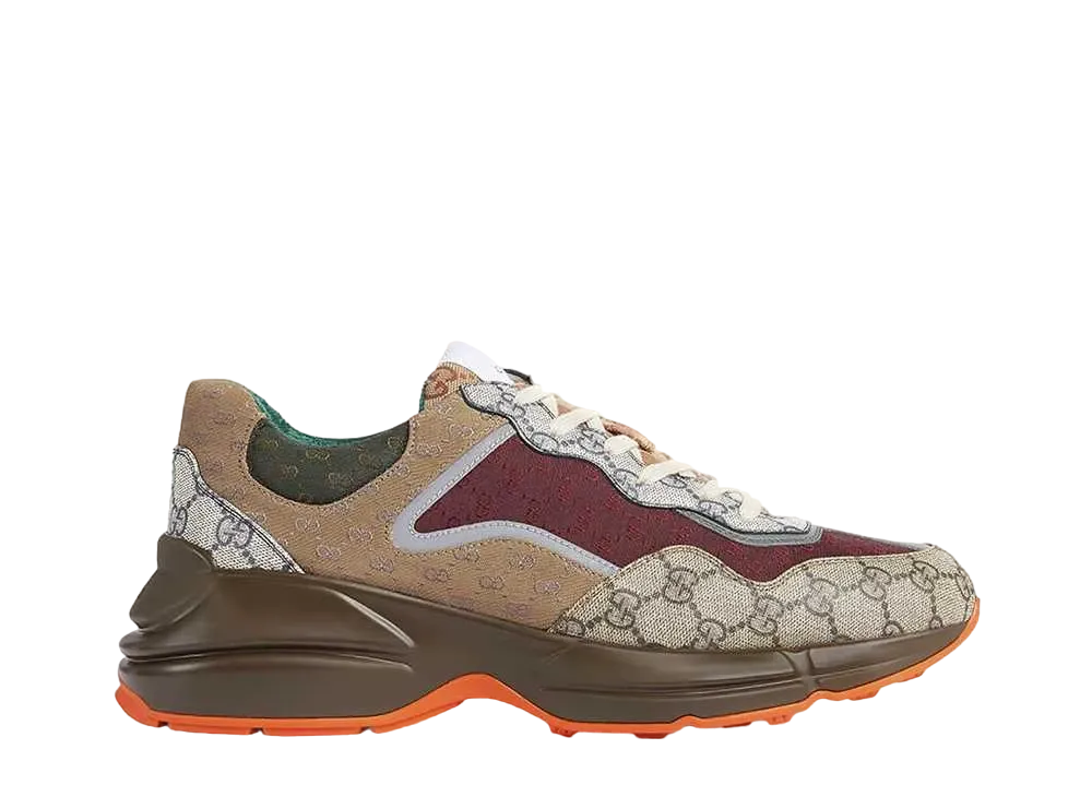 グッチ ウィメンズ ライトン GG スニーカー "ベージュ/エボニー ベージュ/ブルー"