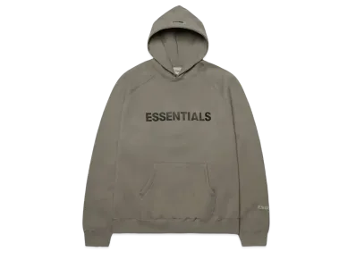 FEAR OF GOD ESSENTIALS 3D Silicon Applique Pullover Hoodie "Charcoal"