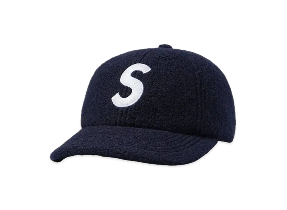 Supreme Boiled Wool S Logo 6-Panel "Navy"
