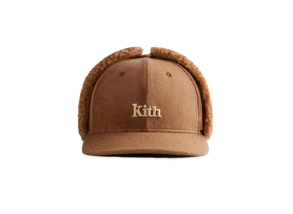 Kith x New Era Serif Ear Flap Fitted Cap "Chestnut"