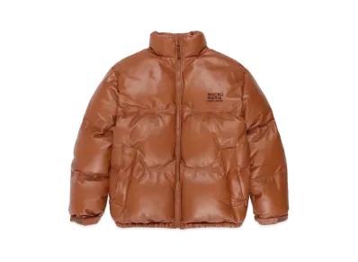 WACKO MARIA Leather Down Jacket "Brown"