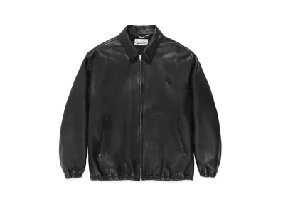 WACKO MARIA Leather Bomber Jacket "Black"